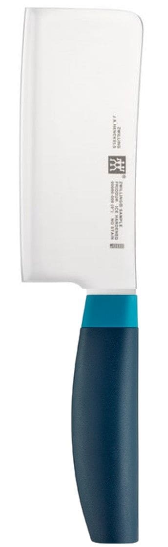 Now Stainless Steel Knife Block Set with Blade Sharpener & Knife Block, Blue, 7-pc A4030